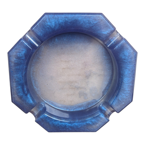 Epoxy Ashtray Custom Metallic Purple -Blue - Picture 2 of 4
